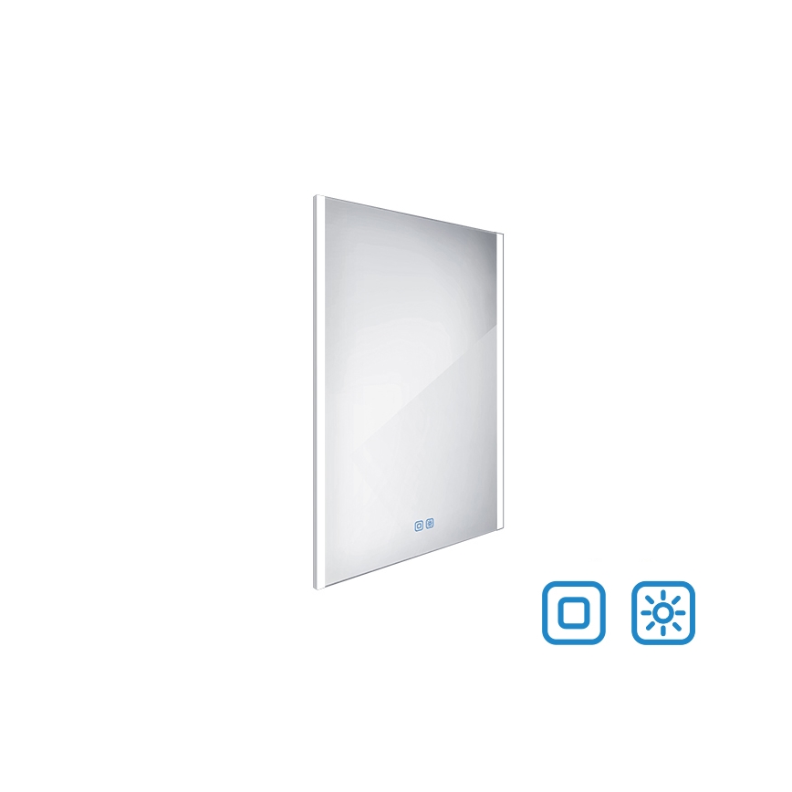 NIMCO ZP 11002VX - Specchio da bagno LED dimmerabile con retroilluminazione LED/24W/230V 3000-6500K 80x60 cm IP44