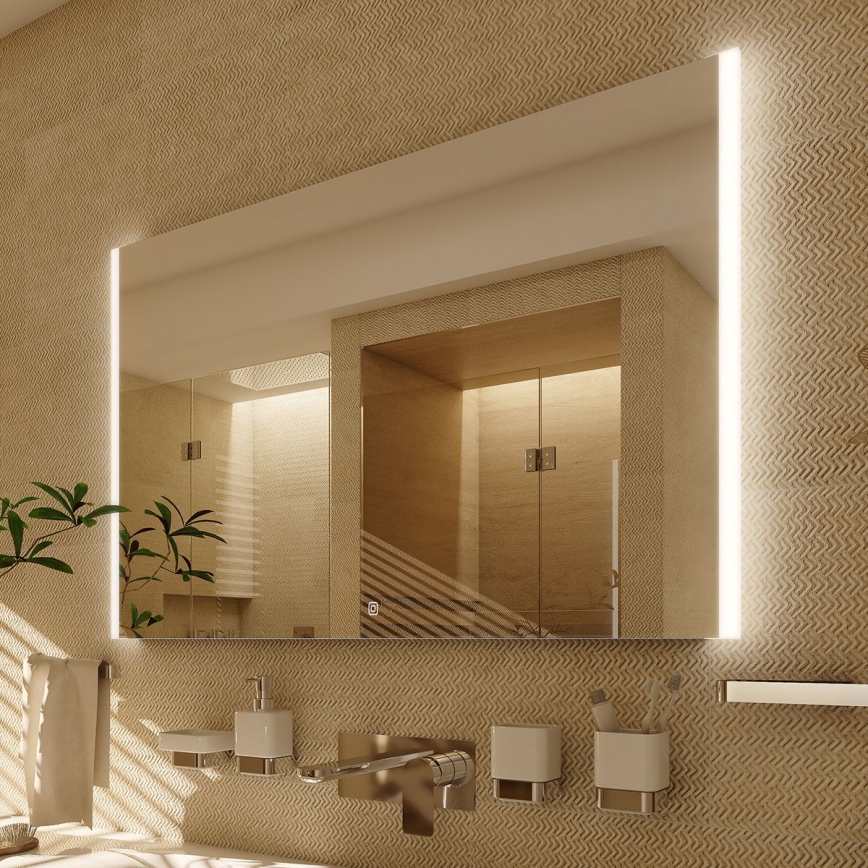 NIMCO ZP 11003V - Specchio da bagno LED dimmerabile con retroilluminazione LED/21W/230V 3000-6500K 70x80 cm IP44
