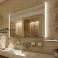 NIMCO ZP 11019 - Specchio da bagno retroilluminato a LED/21W/230V 6500K 70x90 cm IP44