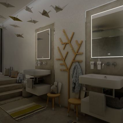 NIMCO ZP 13001VX - Specchio da bagno LED dimmerabile con retroilluminazione LED/35W/230V 3000-6500K 70x50 cm IP44