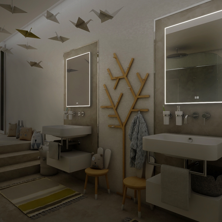 NIMCO ZP 13001VX - Specchio da bagno LED dimmerabile con retroilluminazione LED/35W/230V 3000-6500K 70x50 cm IP44