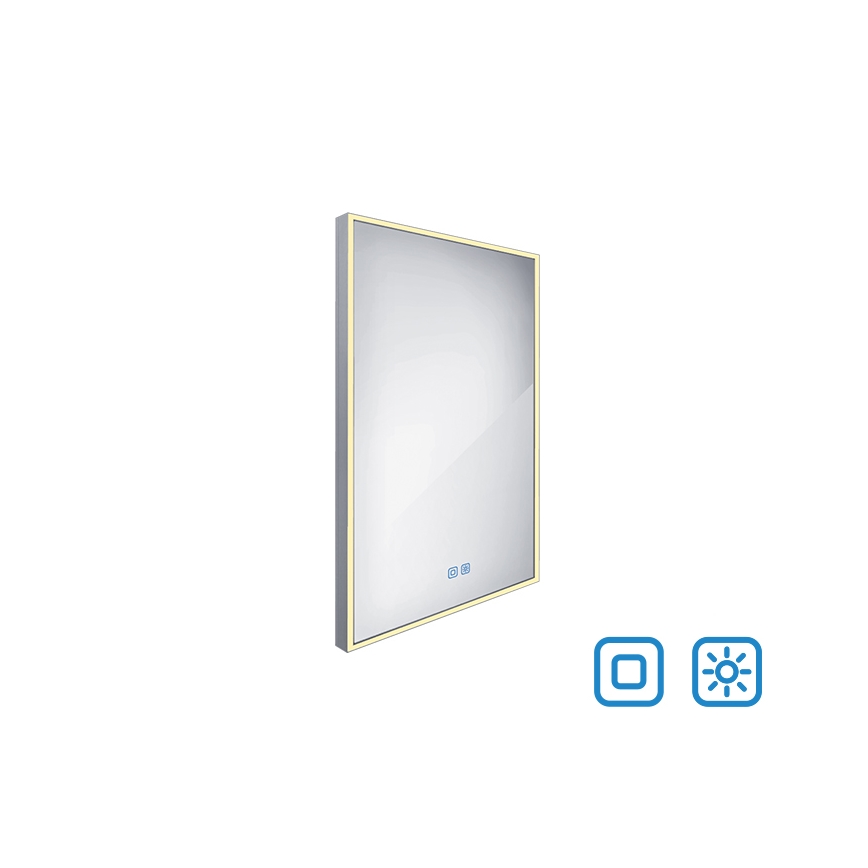 NIMCO ZP 13001VX - Specchio da bagno LED dimmerabile con retroilluminazione LED/35W/230V 3000-6500K 70x50 cm IP44