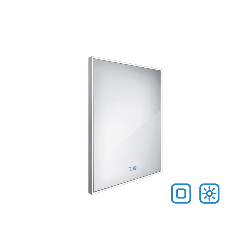 NIMCO ZP 13002VX - Specchio da bagno LED dimmerabile con retroilluminazione LED/41W/230V 3000-6500K 80x60 cm IP44