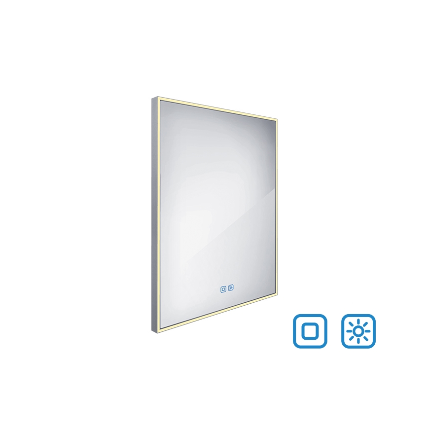 NIMCO ZP 13002VX - Specchio da bagno LED dimmerabile con retroilluminazione LED/41W/230V 3000-6500K 80x60 cm IP44