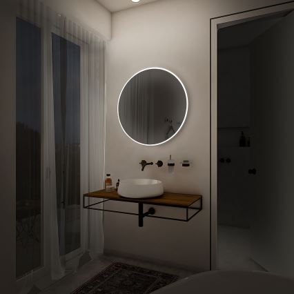 NIMCO ZP 26000R - Specchio retroilluminato LED da bagno LED/26W/230V 6500K diametro 60 cm IP44