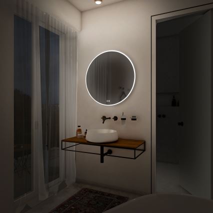 NIMCO ZP 26000RVX - Specchio da bagno LED dimmerabile con retroilluminazione LED/26W/230V 3000-6500K diametro 60 cm IP44