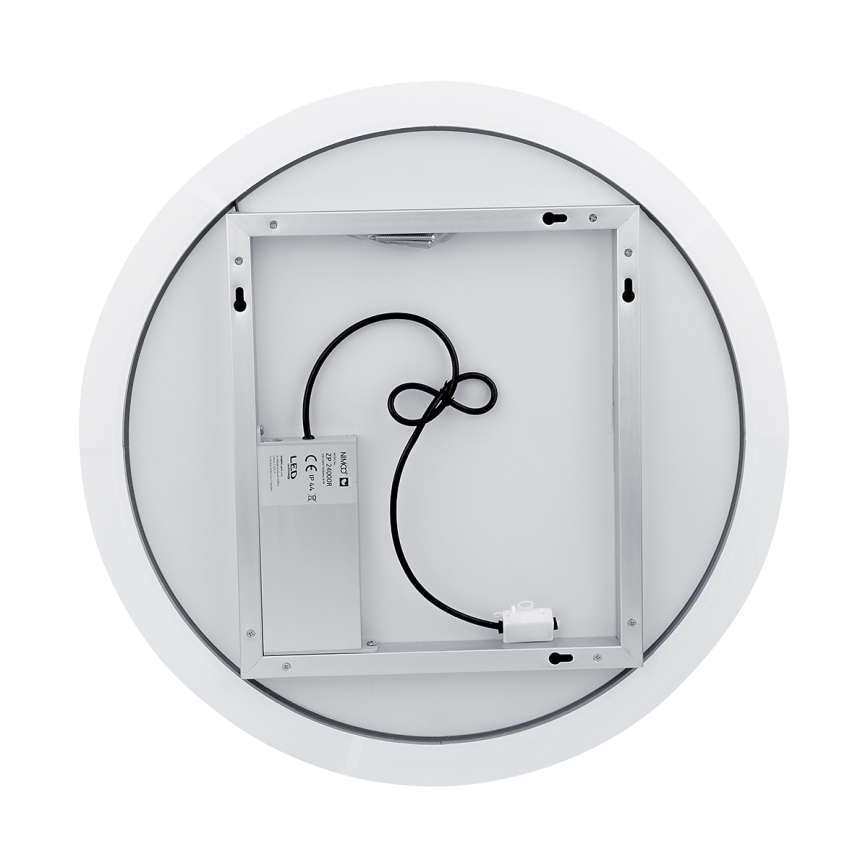 NIMCO ZP 26000RVX - Specchio da bagno LED dimmerabile con retroilluminazione LED/26W/230V 3000-6500K diametro 60 cm IP44