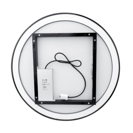 NIMCO ZPC 28000RVX-90 - Specchio da bagno LED retroilluminato dimmerabile LED/26W/230V 3000-6500K Ø 60 cm nero opaco IP44