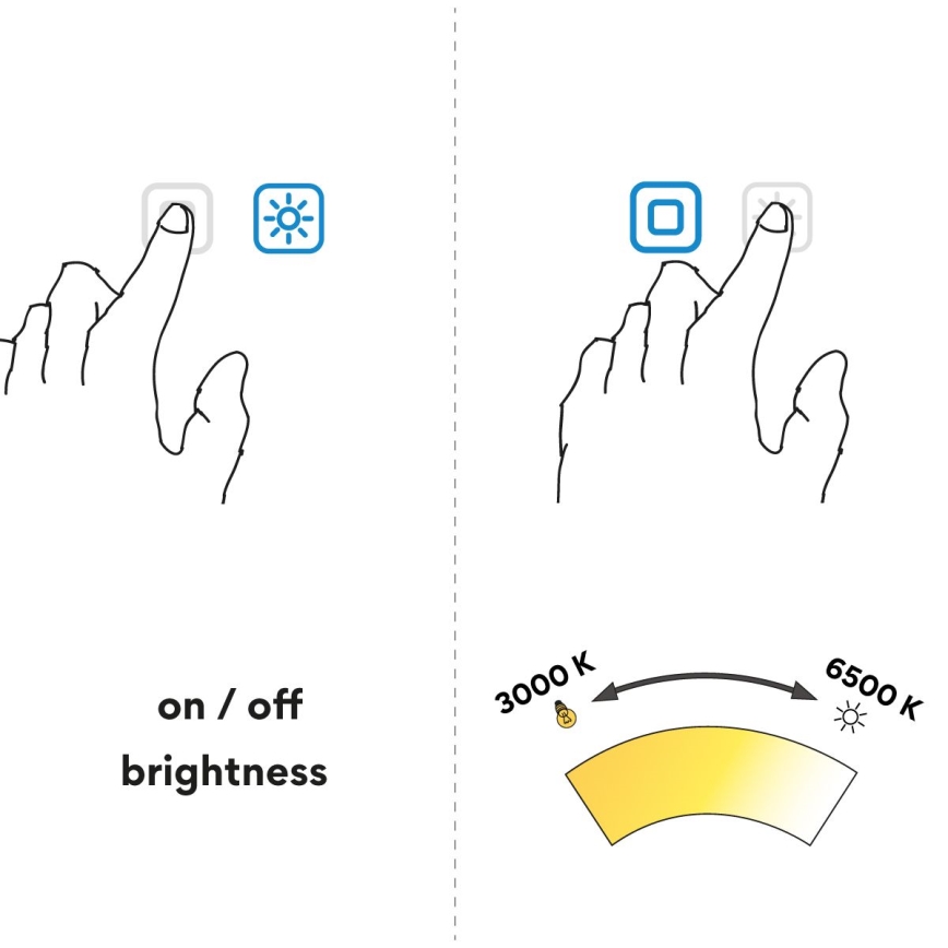 NIMCO ZPC 28001RVX-90 - Specchio da bagno retroilluminato dimmerabile a LED/33W/230V 3000-6500K Ø 70 cm nero opaco IP44