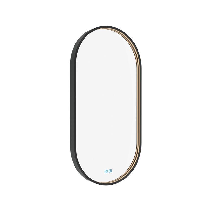 NIMCO ZPC 32002LVX-90 - Specchio da bagno retroilluminato a LED dimmerabile LED/25W/230V 3000-6500K 80x40 cm nero opaco IP44