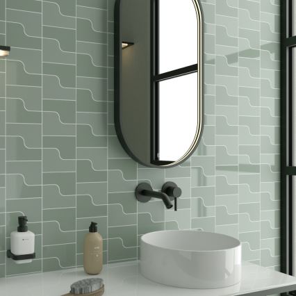 NIMCO ZPC 32002LVX-90 - Specchio da bagno retroilluminato a LED dimmerabile LED/25W/230V 3000-6500K 80x40 cm nero opaco IP44