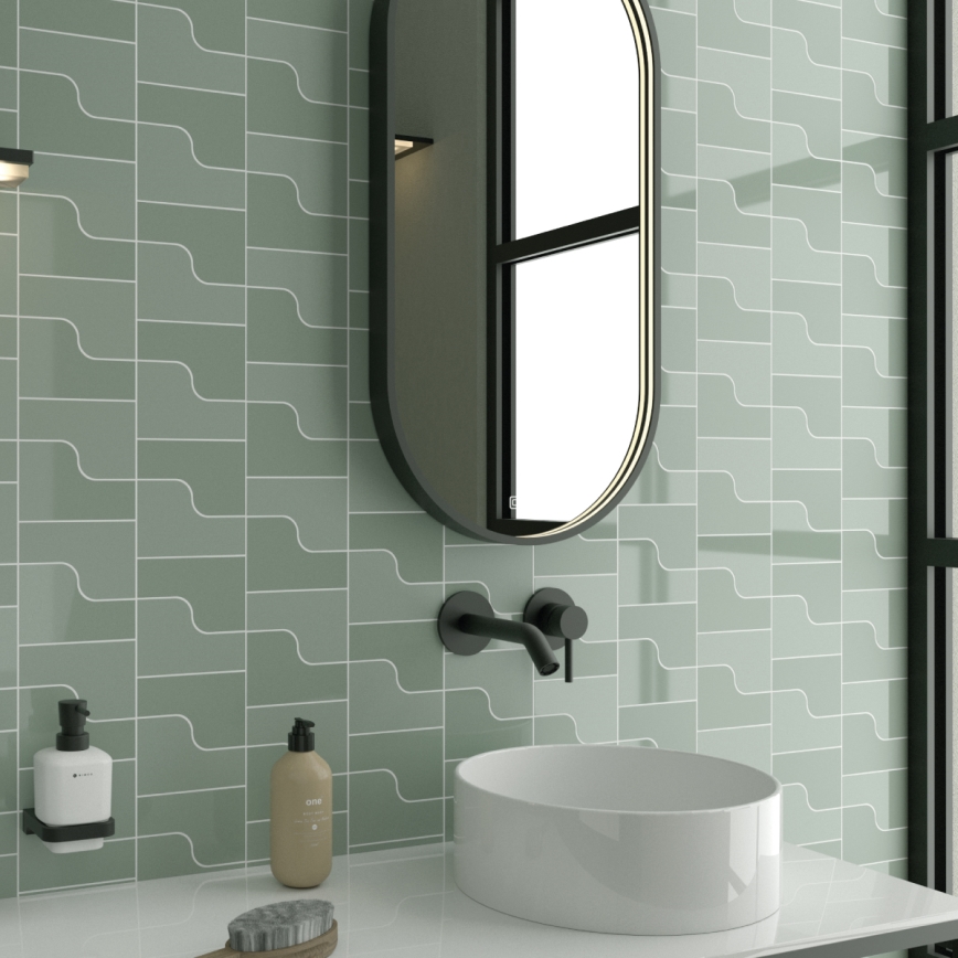 NIMCO ZPC 32002LVX-90 - Specchio da bagno retroilluminato a LED dimmerabile LED/25W/230V 3000-6500K 80x40 cm nero opaco IP44