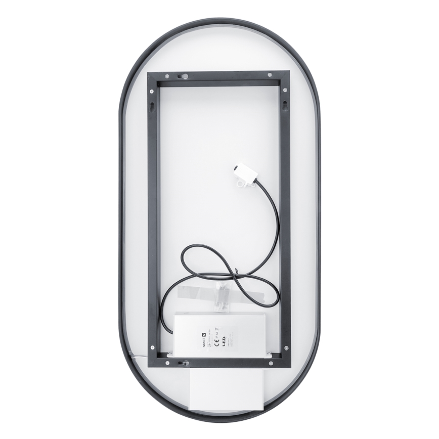 NIMCO ZPC 32002LVX-90 - Specchio da bagno retroilluminato a LED dimmerabile LED/25W/230V 3000-6500K 80x40 cm nero opaco IP44