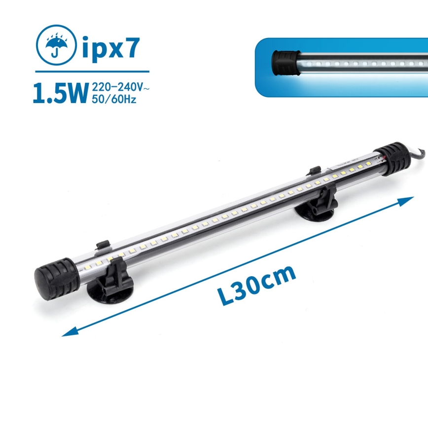 Nobleza - LED Illuminazione acquario LED/1,5W/230V IPX7 30 cm