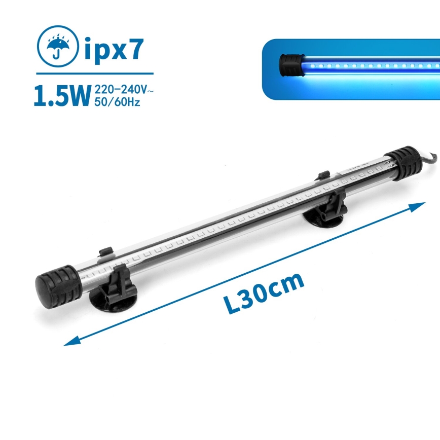 Nobleza - LED Illuminazione acquario LED/1,5W/230V IPX7 30 cm