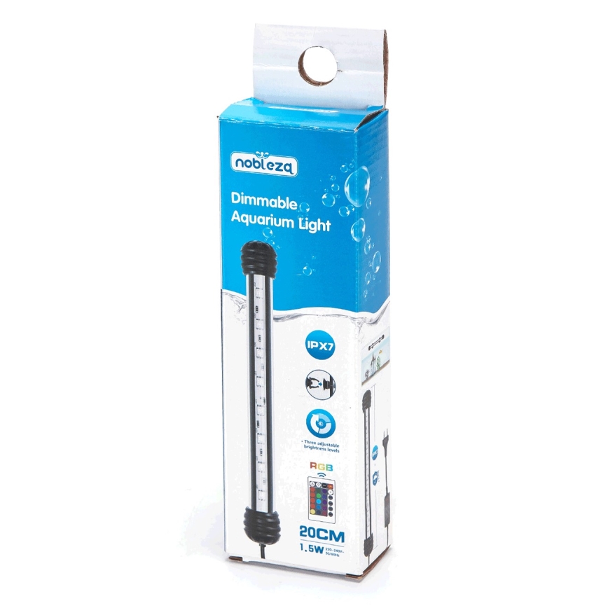 Nobleza - LED RGB Illuminazione acquario LED/1,5W/230V IPX7 + telecomando