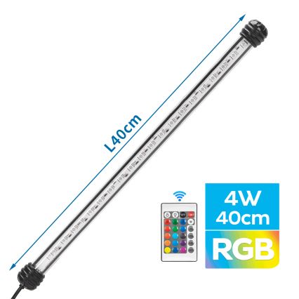 Nobleza - LED RGB Illuminazione acquario LED/4W/230V IPX7 + telecomando