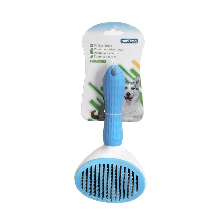 Nobleza - Pettine per cani	e gatti blu 11 cm