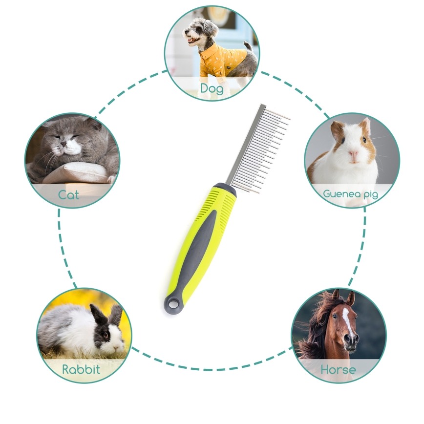 Nobleza - Pettine per cani	e gatti verde