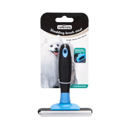 Nobleza - Spazzola per cani e gatti blu 10,5 cm