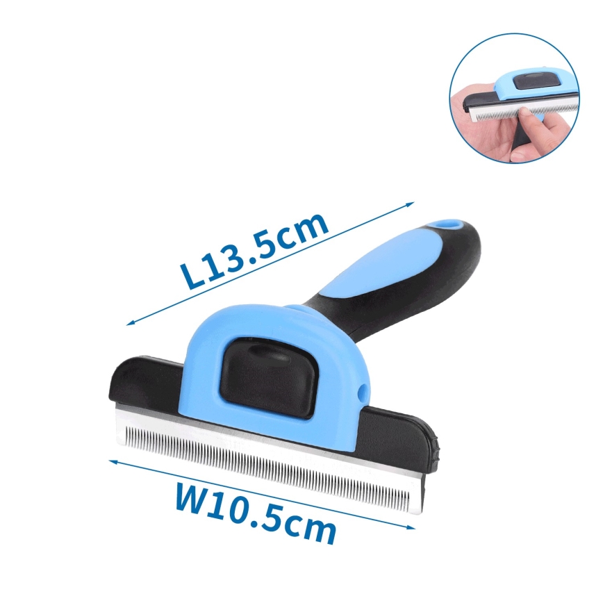 Nobleza - Spazzola per cani e gatti blu 10,5 cm