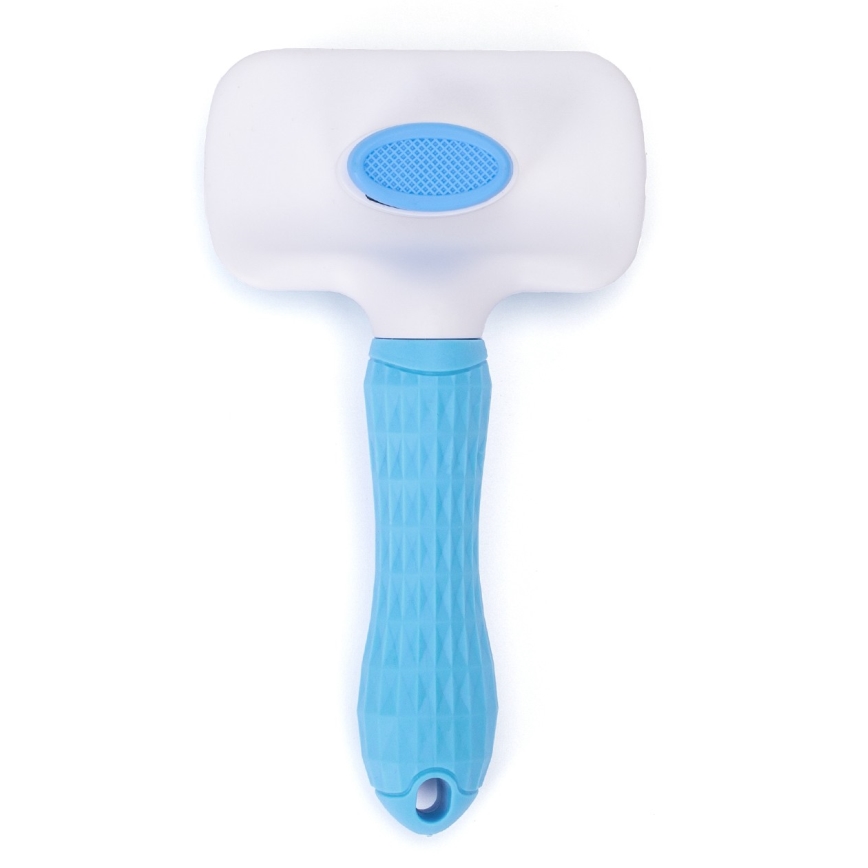 Nobleza - Spazzola per cani e gatti blu 10,5 cm