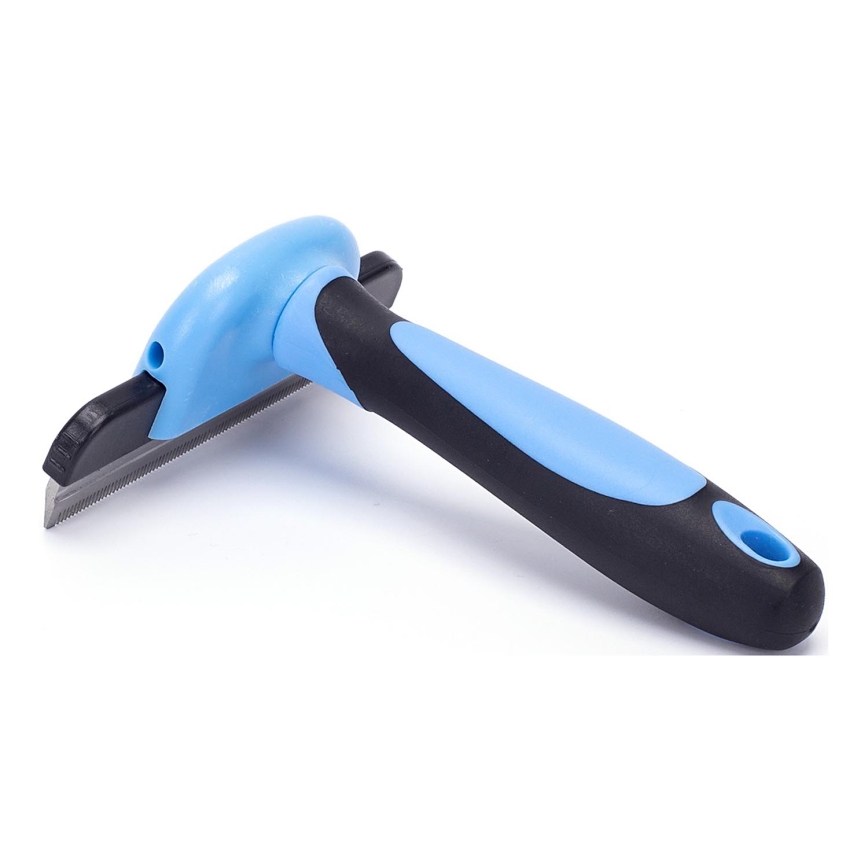 Nobleza - Spazzola per cani e gatti blu 10,5 cm