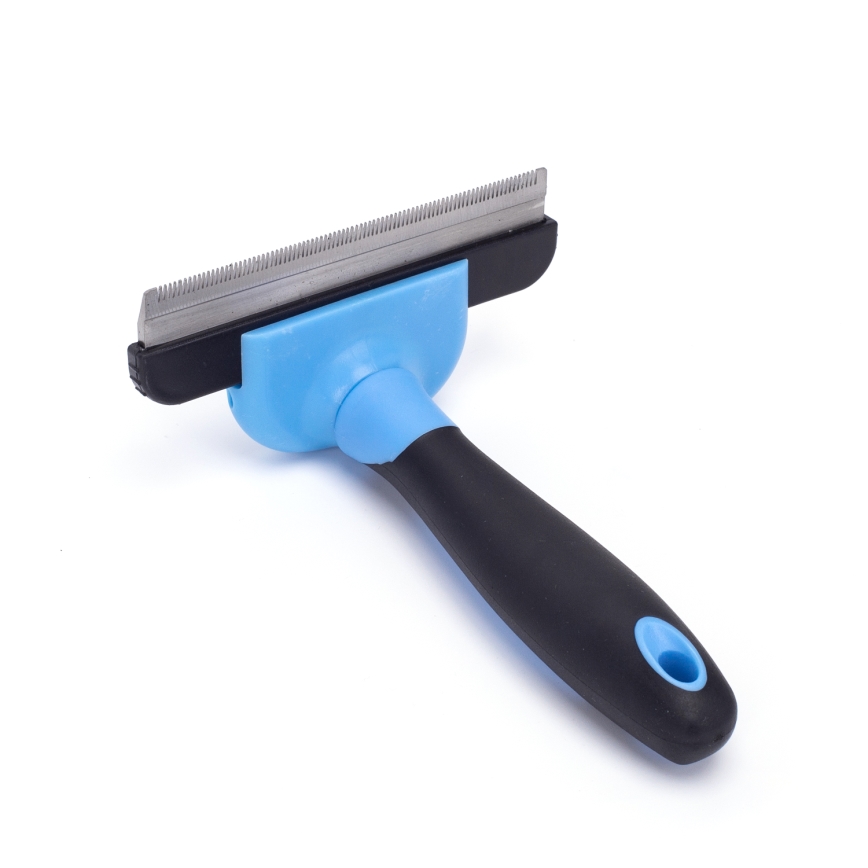 Nobleza - Spazzola per cani e gatti blu 10,5 cm