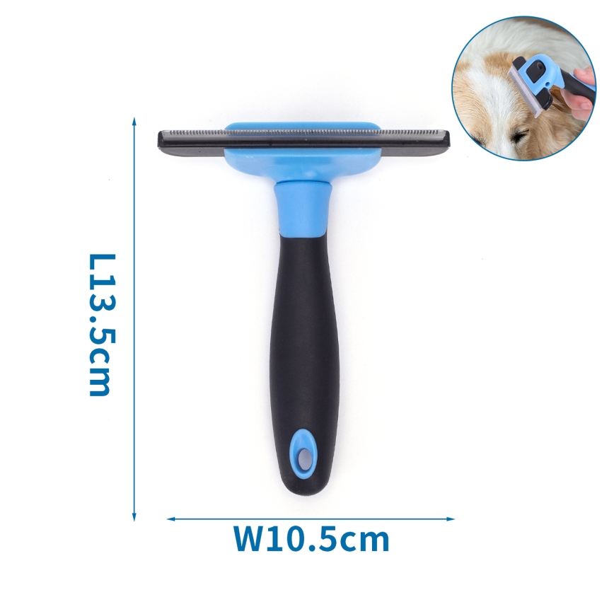 Nobleza - Spazzola per cani e gatti blu 10,5 cm