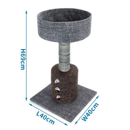 Nobleza - tiragraffi 69x40x40 cm grigio