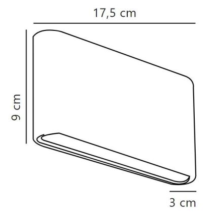 Nordlux - Applique a LED da esterno KINVER LED/8,5W/230V IP54 nero