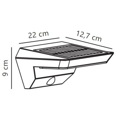 Nordlux - Applique a LED solare con sensore AGENA LED/5W/3,7V IP44 2200 mAh