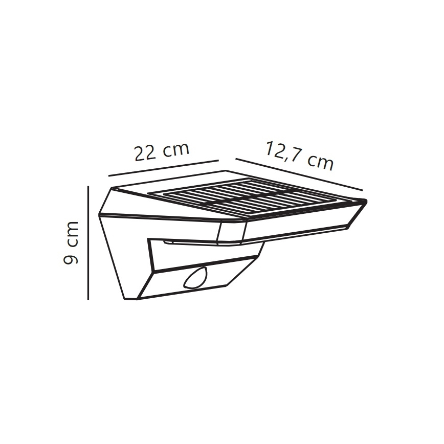 Nordlux - Applique a LED solare con sensore AGENA LED/5W/3,7V IP44 2200 mAh
