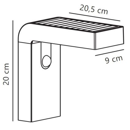 Nordlux - Applique a LED solare con sensore ALYA LED/5W/3,7V IP44