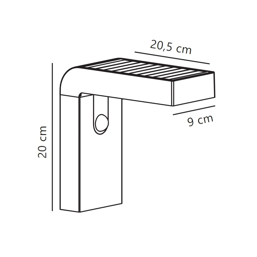 Nordlux - Applique a LED solare con sensore ALYA LED/5W/3,7V IP44