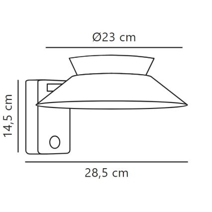 Nordlux - Applique a LED solare con sensore JUSTINA LED/5W/3,7V IP44