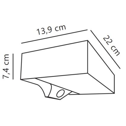 Nordlux - Applique a LED solare con sensore MONAY LED/5W/5V 3000K IP44
