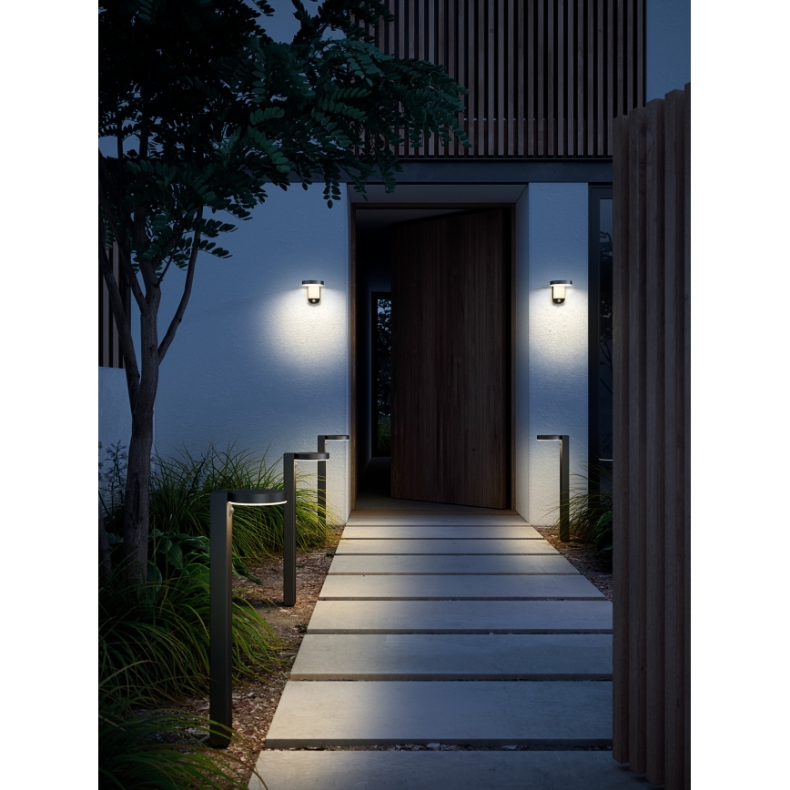 Nordlux - Applique a LED solare con sensore RICA LED/5W/3,7V IP44 arrotondato