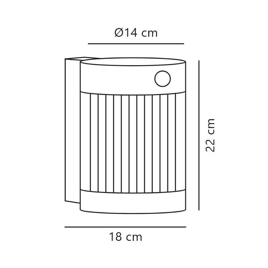 Nordlux - Applique a LED solare con sensore COUPAR LED/3,2W/5V 3000K IP44