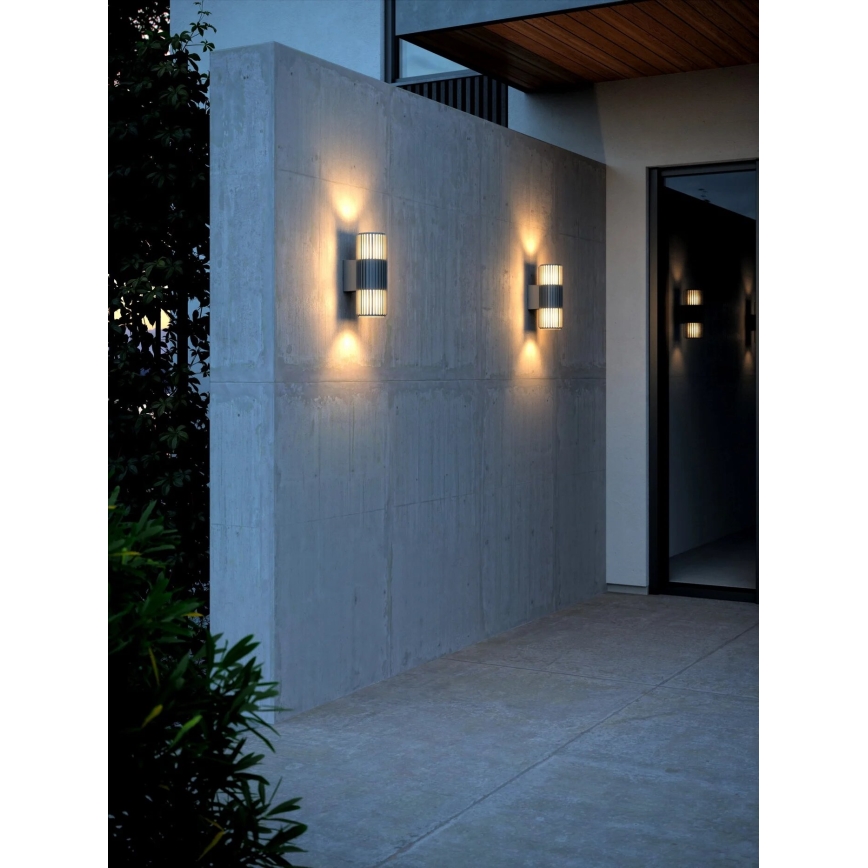 Nordlux - Applique da esterno ALUDRA 2xE27/15W/230V IP54 antracite