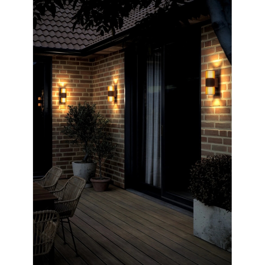 Nordlux - Applique da esterno ALUDRA 2xE27/15W/230V IP54 marrone
