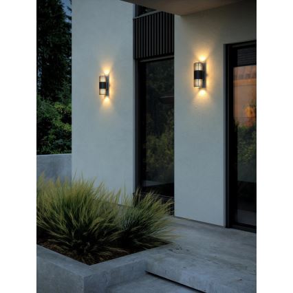 Nordlux - Applique da esterno ALUDRA 2xE27/15W/230V IP54 nero