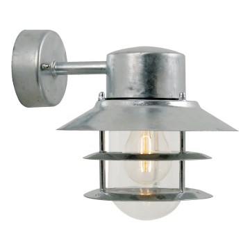 Nordlux - Applique da esterno BLOKHUS 1xE27/60W/230V IP54 argento