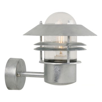 Nordlux - Applique da esterno BLOKHUS 1xE27/60W/230V IP54 argento
