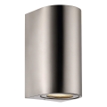 Nordlux - Applique da esterno CANTO 2xGU10/28W/230V IP44 acciaio inox