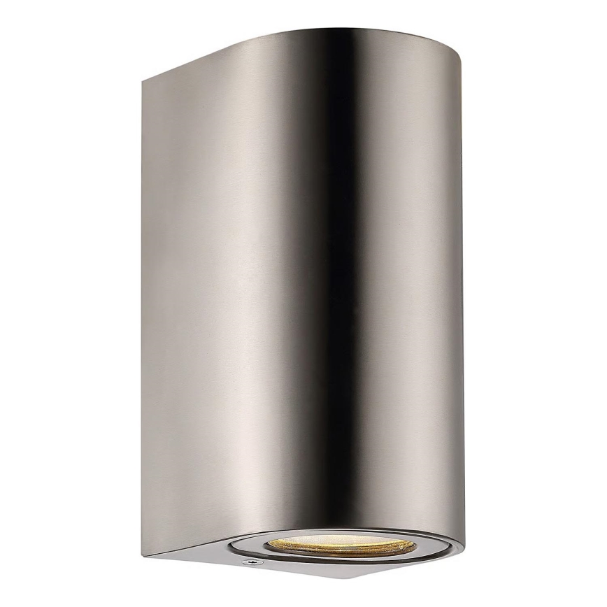 Nordlux - Applique da esterno CANTO 2xGU10/28W/230V IP44 acciaio inox