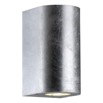 Nordlux - Applique da esterno CANTO 2xGU10/28W/230V IP44 argento