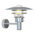 Nordlux - Applique da esterno con sensore LONSTRUP 1xE27/60W/230V IP44 argento