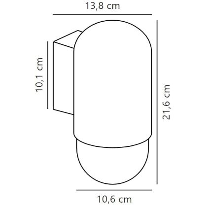 Nordlux - Applique da esterno HEKA 1xE27/60W/230V IP54 beige