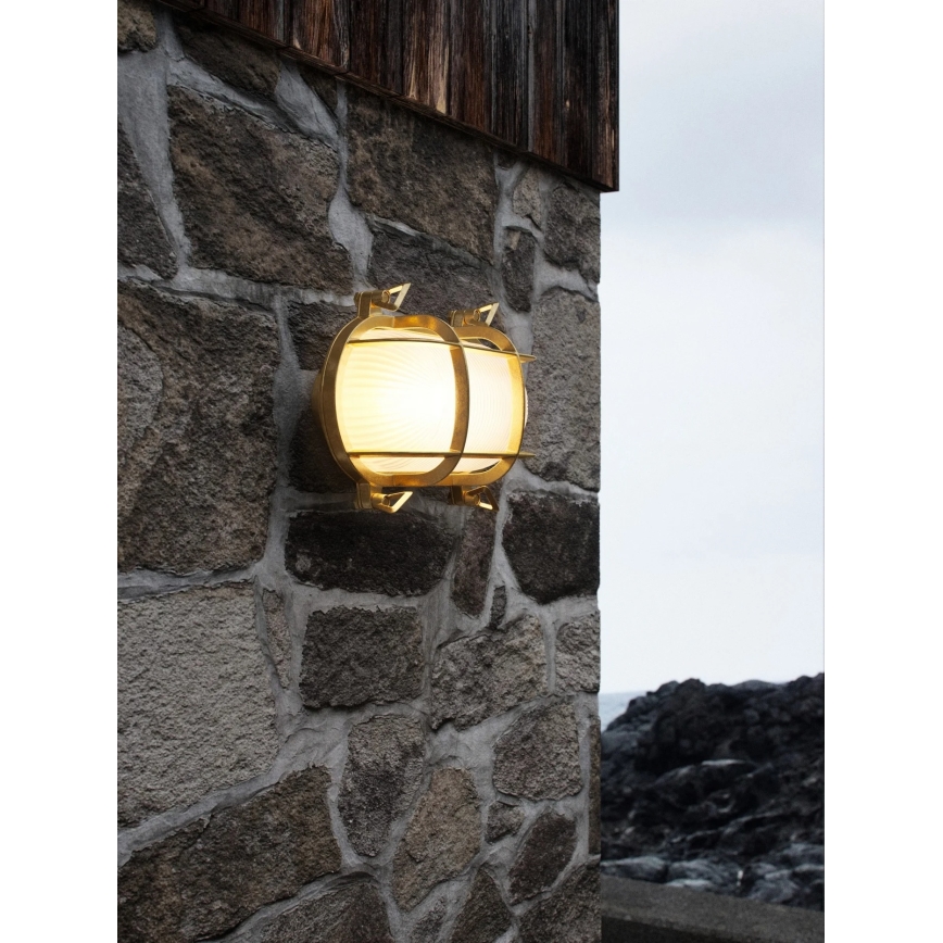 Nordlux - Applique da esterno HELFORD 1xE27/12,5W/230V IP64 ottone